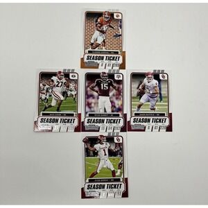 Lot of (5) 2021 Panini Contenders Featuring Nick‎ Chubb and Kyler Murray